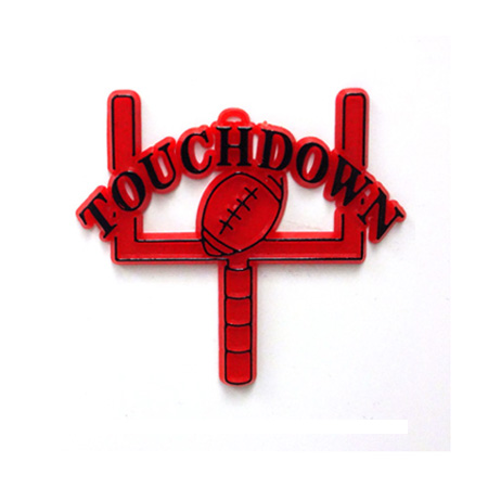 Touchdown Charm - 2" - Red/Black - 12 pc. pkg.