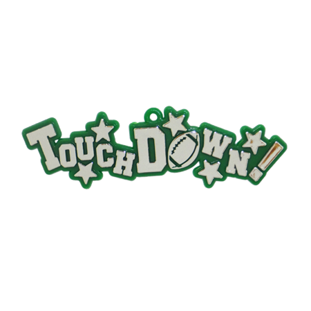 Touchdown Charm - 3.5" - Hunter/Metallic Silver - 1 pc. pkg.