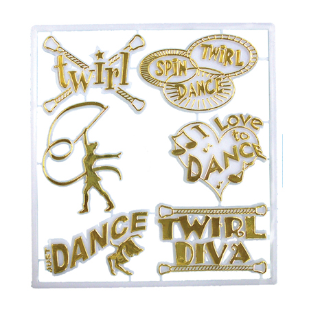 Twirl & Dance Pack - White Metallic Gold - 6 pc. pkg.