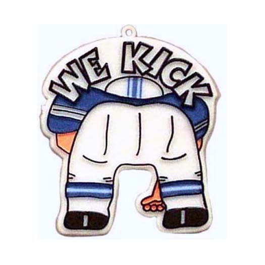 We Kick . . . Charm - 2.5" - White/Navy - 2 pc. pkg.