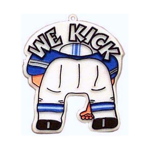 We Kick . . . Charm - 2.5" - White/Royal - 2 pc. pkg.