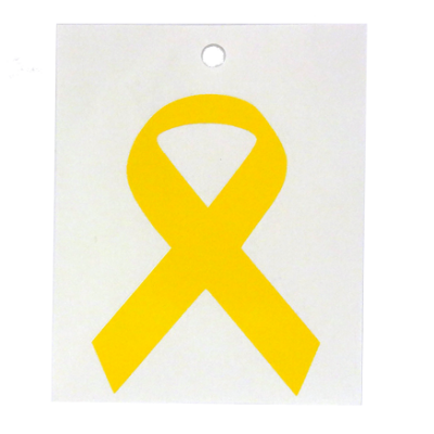 3" Awareness Decal - Yellow - 1 per sheet