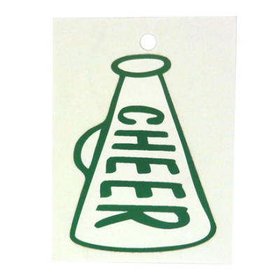 3" Cheer Megaphone Decal - Hunter - 1 per sheet