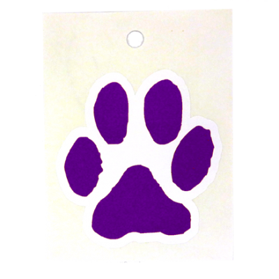 3" Paw Print Decal - Purple - 1 per sheet