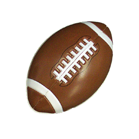3.75" Domed Football - Brown/White - 1 pc. pkg.