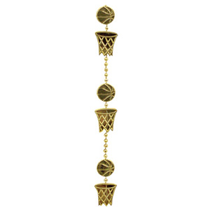 Basketball Garland - Metallic Gold - 4' pkg.