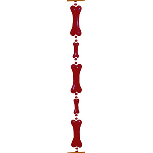 Bone Garland - Burgundy - 3' pkg.