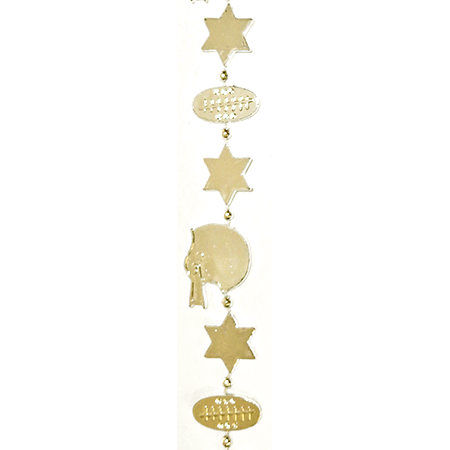 Football Garland - Metallic Gold - 3' pkg.