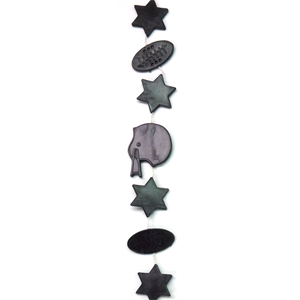 Football Garland - Black - 9' pkg.