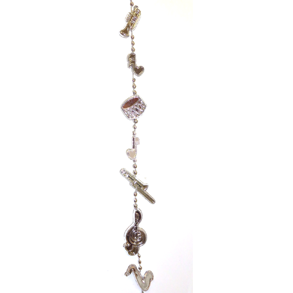 Musical Garland - Metallic Silver - 9' pkg.