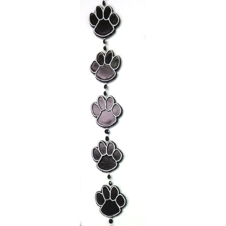Paw Garland - Black/White - 9' pkg.