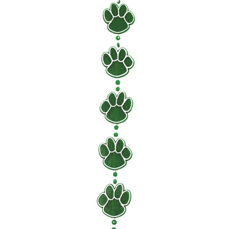 Paw Garland - Emerald/White - 9' pkg.