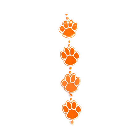 Paw Garland - Orange/White - 9' pkg.