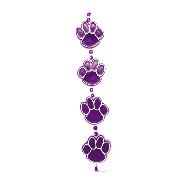 Paw Garland - Purple/White - 9' pkg.
