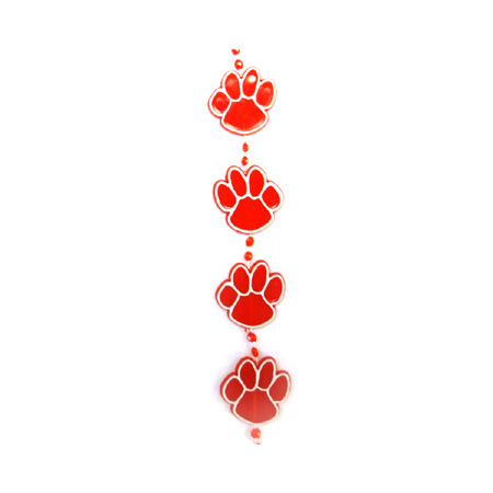 Paw Garland - Red/White - 9' pkg.