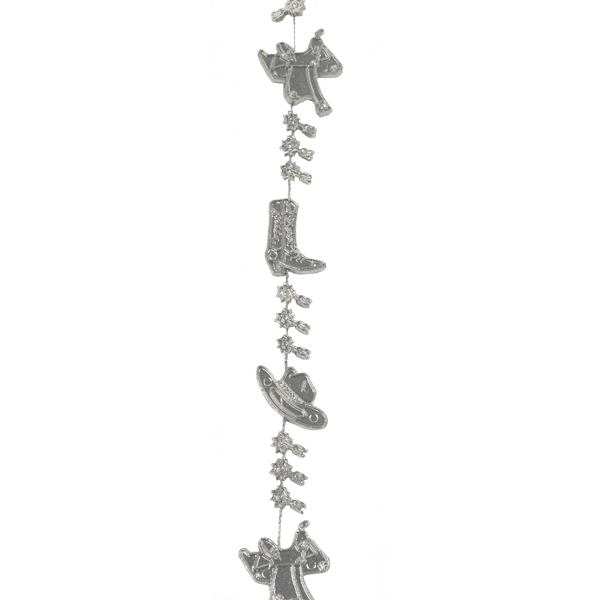 Western Garland - Metallic Silver - 9' pkg.