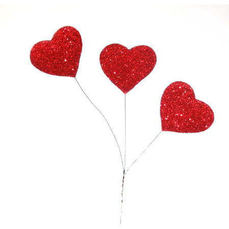 Heart Glitter Spray - Red - 1 pc. pkg.