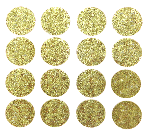 Baseball Glitter Sticker Sheet - Soft Gold - 16 per sheet