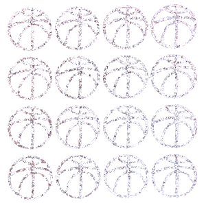 Basketball Glitter Sticker Sheet - Silver - 16 per sheet
