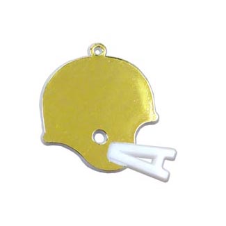 1.5" Helmet Flat Charm - Metallic Gold - 4 pc. pkg.