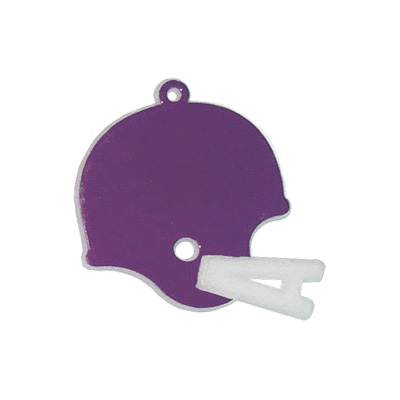 1.5" Helmet Flat Charm - Purple - 4 pc. pkg.