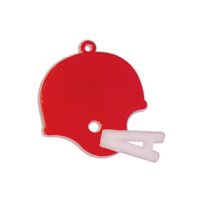 1.5" Helmet Flat Charm - Red - 24 pc. pkg.