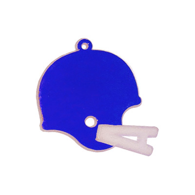 1.5" Helmet Flat Charm - Royal - 24 pc. pkg.
