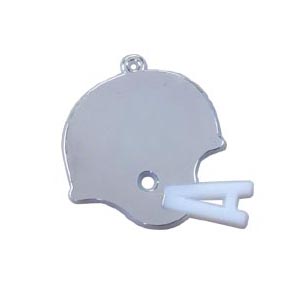 1.5" Helmet Flat Charm - Metallic Silver - 24 pc. pkg.