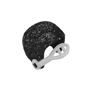 3/4" Glitter Helmet - Black - 12 pc. pkg.