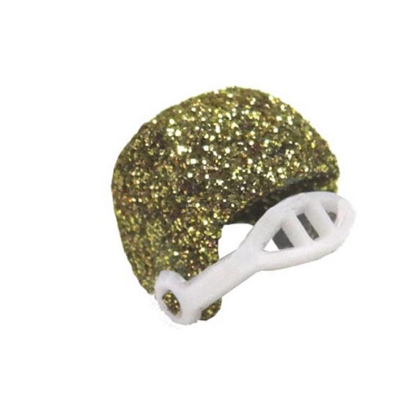 3/4" Glitter Helmet - Gold - 12 pc. pkg.