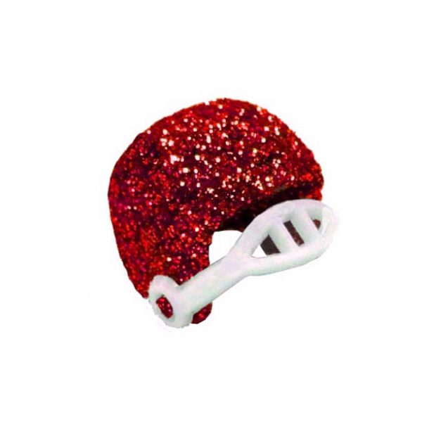 3/4" Glitter Helmet - Red - 12 pc. pkg.