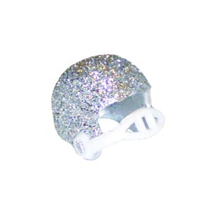 3/4" Glitter Helmet - Silver - 12 pc. pkg.