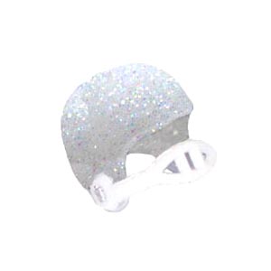 3/4" Glitter Helmet - White Iridescent- 12 pc. pkg.