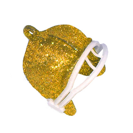 1" Glitter Helmet - Gold - 12 pc. pkg.