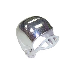 3/4" Mini Helmet- Metallic Silver - 36 pc. pkg.