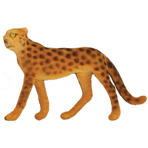 4" Flocked Leopard - 1 pc. pkg.