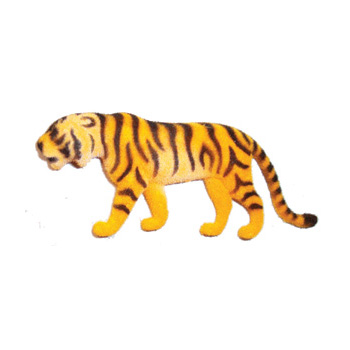2" Flocked Tiger - flat back - 1 pc. pkg.