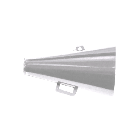 1.5" Megaphone - Metallic Silver - 3 pc. pkg.