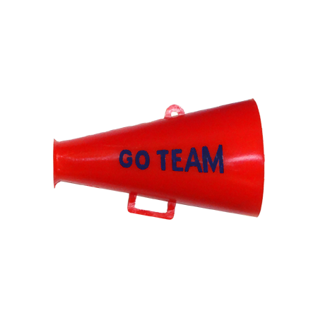 1.5" Go Team Megaphone - Red/Royal - 3 pc. pkg.