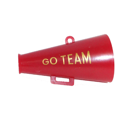 2.5" Go Team Megaphone - Burgundy/Gold - 12 pc. pkg.