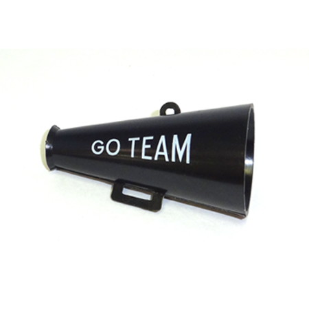 2.5" Go Team Megaphone - Black/White - 1 pc. pkg.