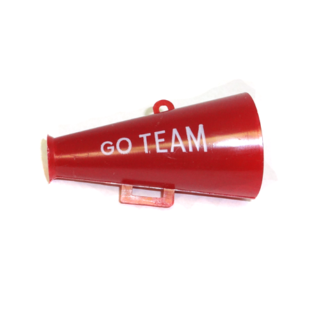 2.5" Go Team Megaphone - Burgundy/White - 12 pc. pkg.