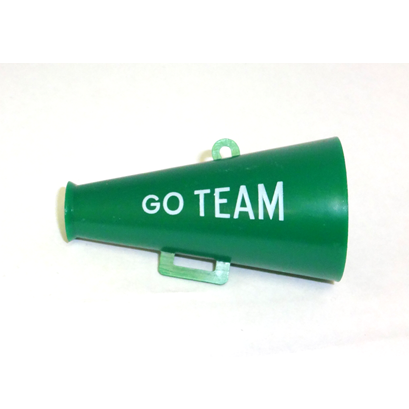 2.5" Go Team Megaphone - Emerald/White - 1 pc. pkg.