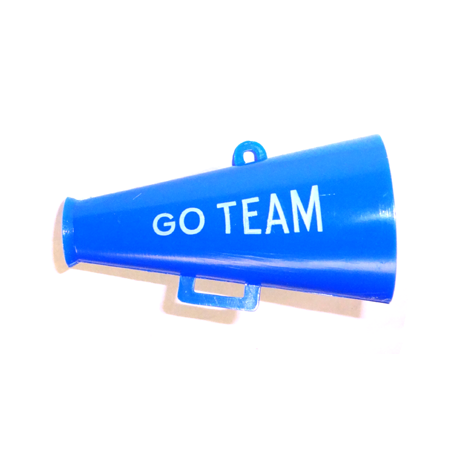 2.5" Go Team Megaphone - Royal/White - 1 pc. pkg.