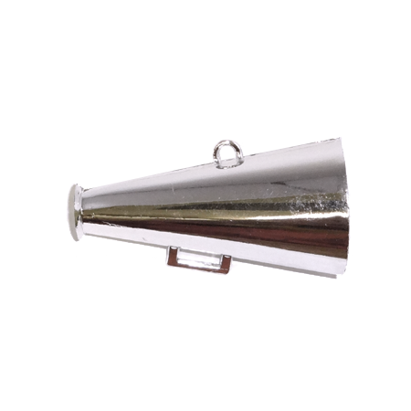 2.5" Megaphone - Metallic Silver - 1 pc. pkg.