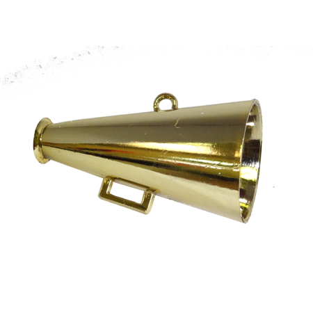 2.5" Megaphone - Metallic Gold - 12 pc. pkg.