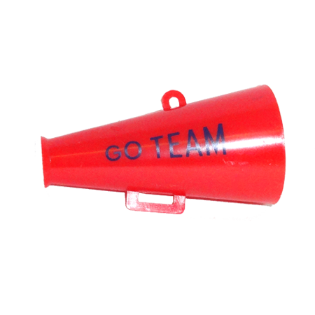 2.5" Go Team Megaphone - Red/Black - 12 pc. pkg.
