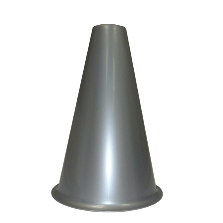 8" Plastic Megaphone - Pearlized Silver