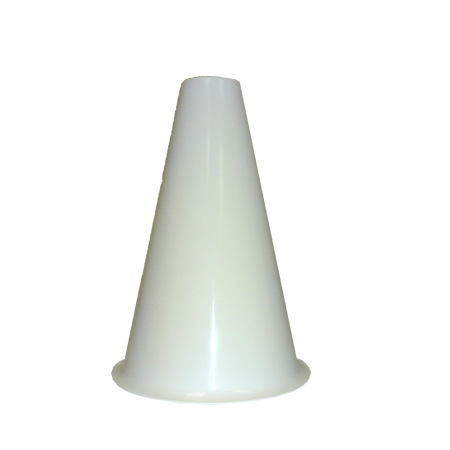 8" Plastic Megaphone -White