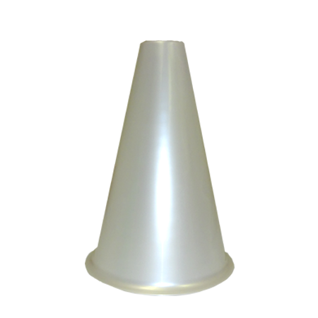 8" Plastic Megaphone - Pearlized White